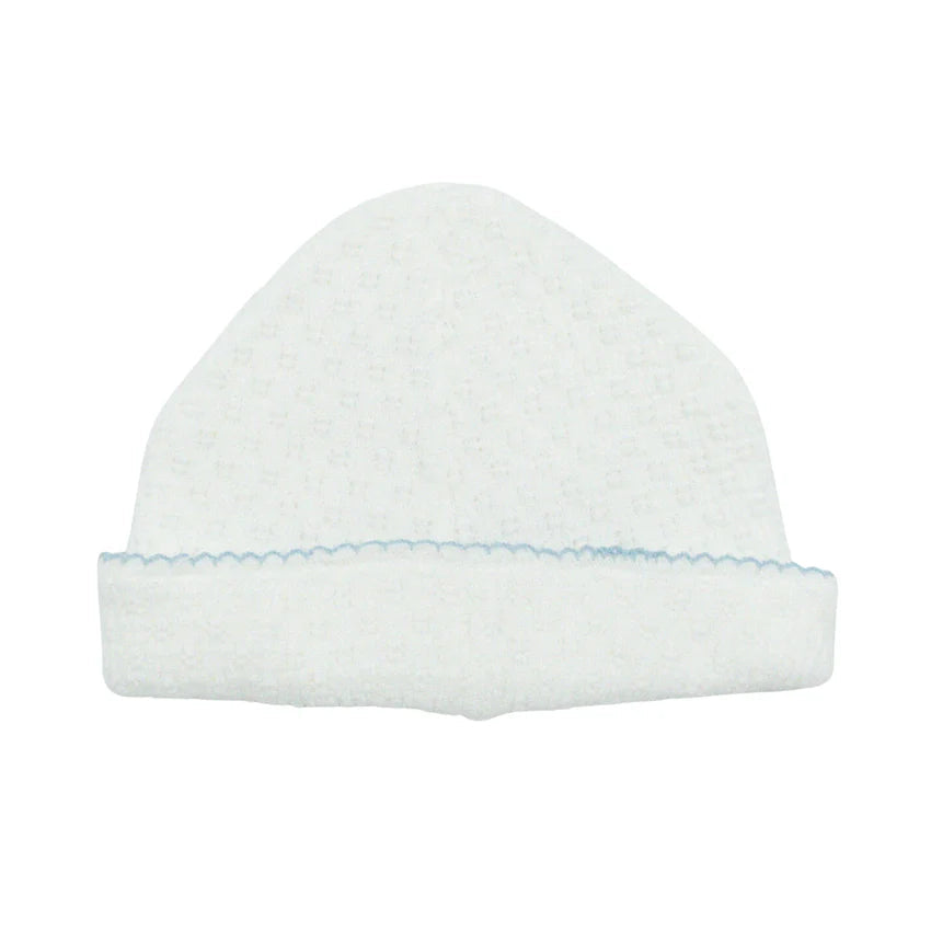White Saylor Cap with Blue Trim