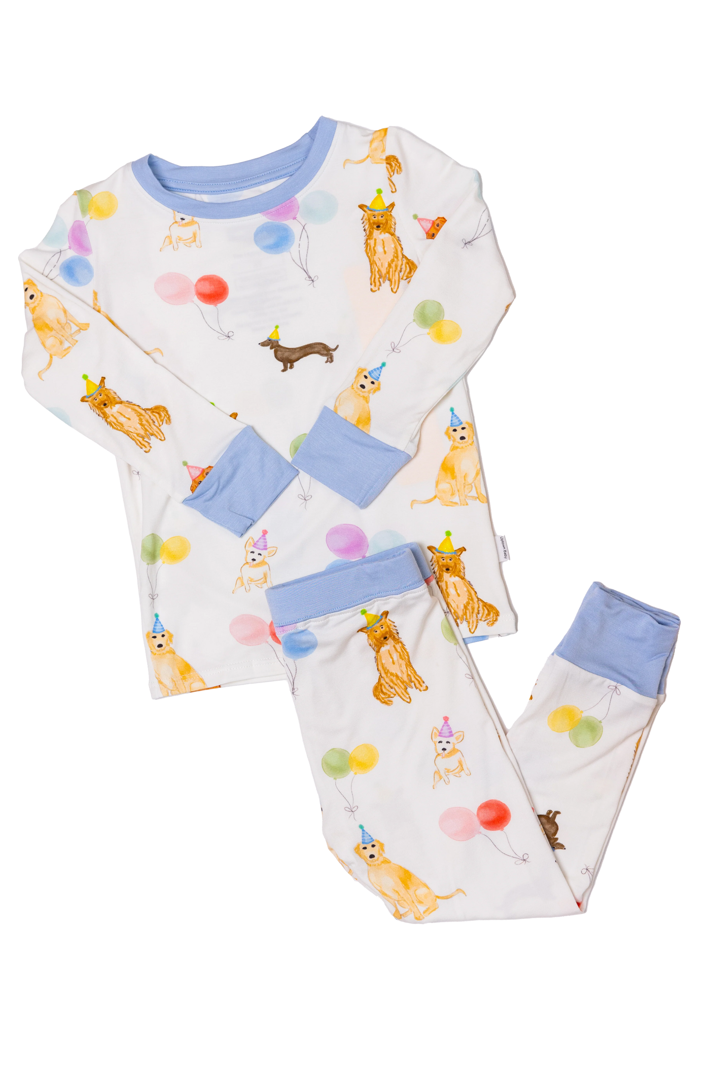 Dog Party 2 Piece Pajama- Blue