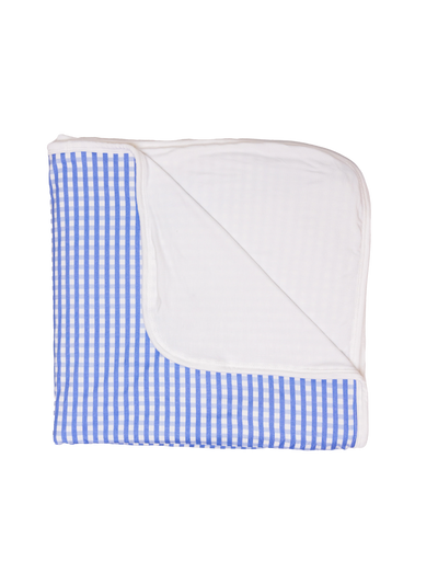 French Blue Gingham Blanket