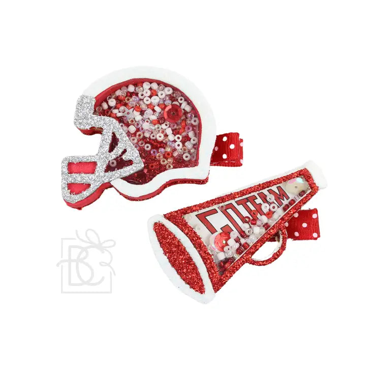 Red and White Helmets & Megaphones Shakers