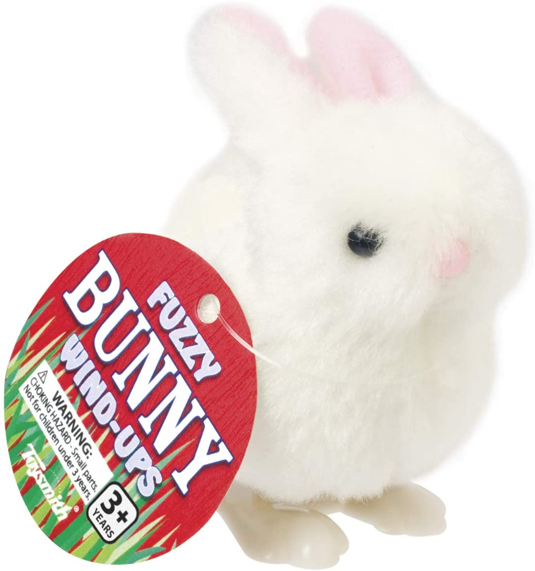 White Fuzzy Bunny Wind Ups