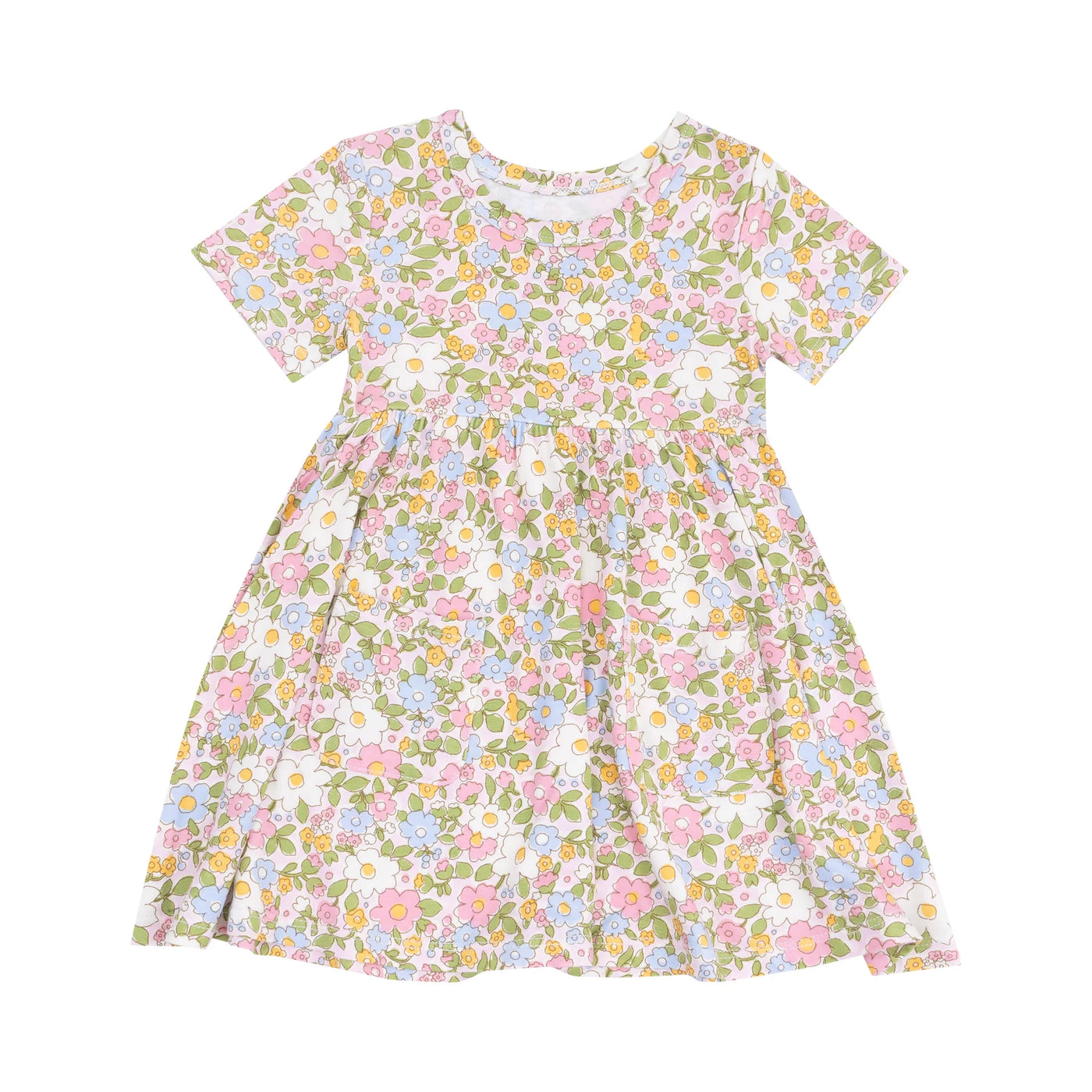Bubbly Baby Calico Short Sleeve Twirly Dress