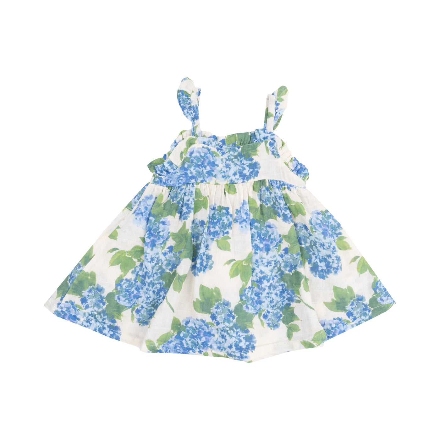 Watercolor Hydrangeas Paperbag Ruffle Sundress