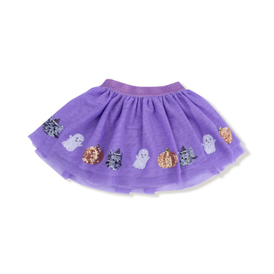 Purple Cat and Ghost Tutu Skirt