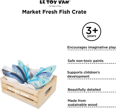 Market Fish Wooden Play Food Crate