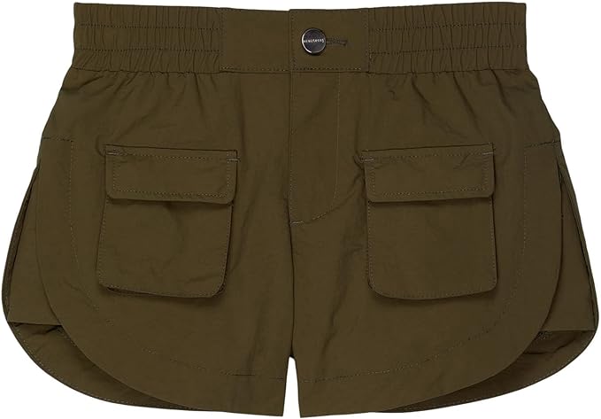 Olive Front Pocket Shorts