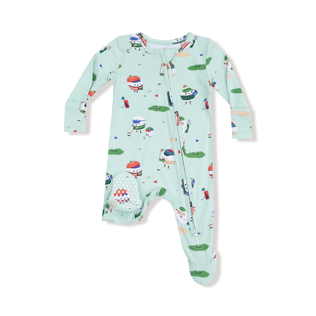 Golf Pros Green Zipper Romper