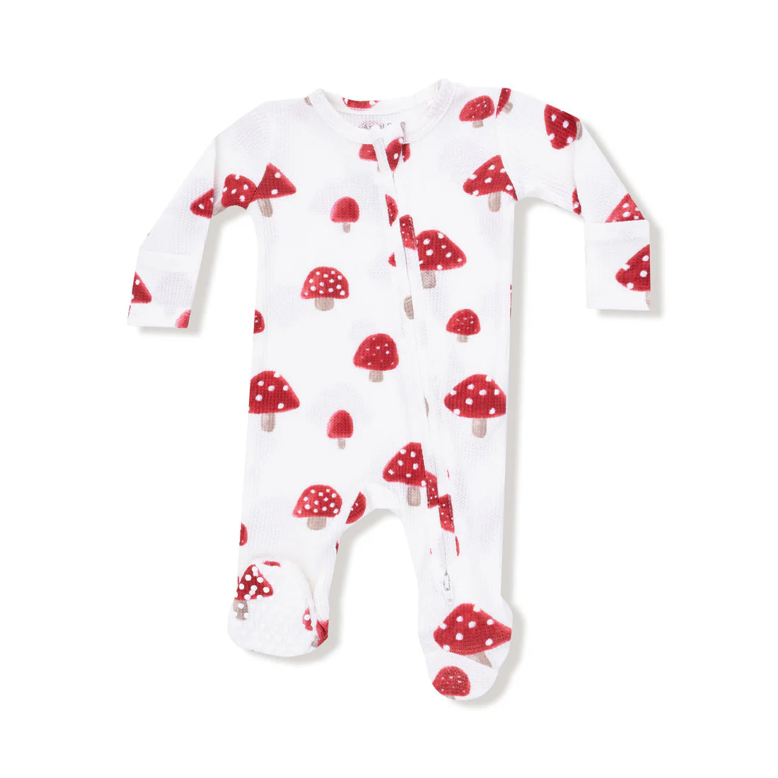 Painterly Mushroom 2 Way Zipper Footie