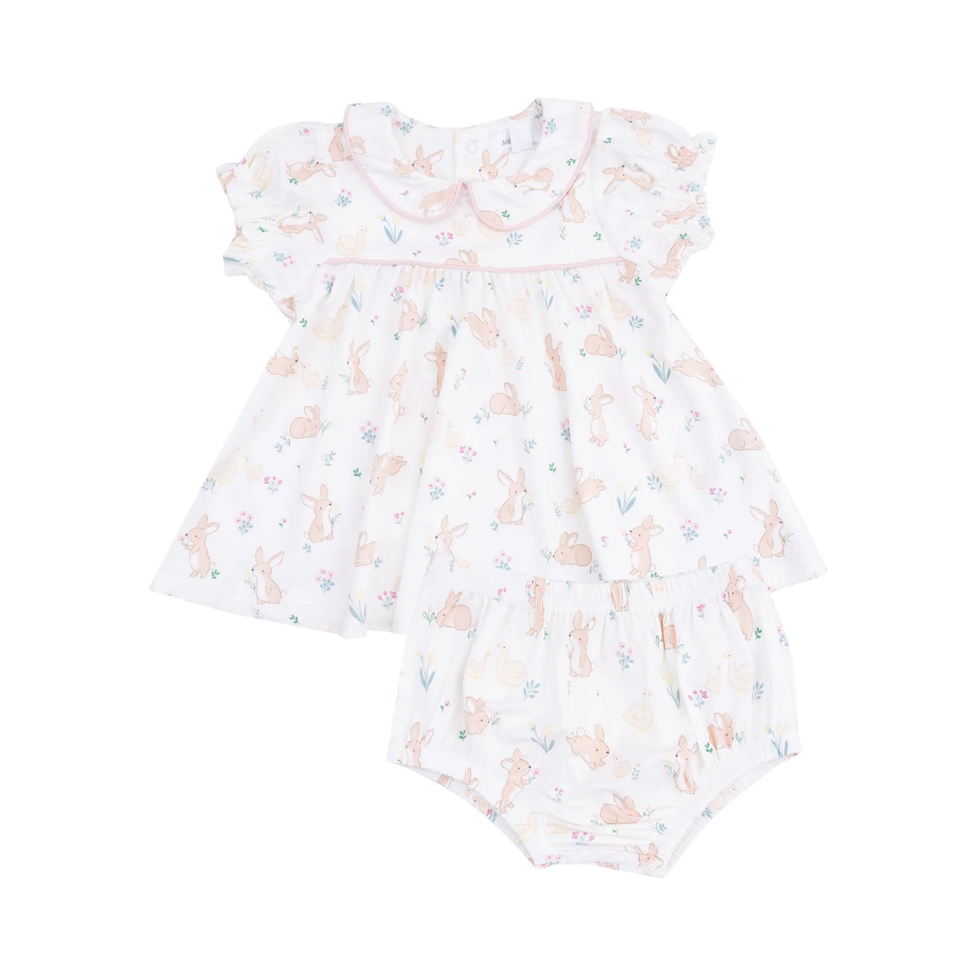 Bunny and Duck Classic Puff Sleeve Baby Doll Dress