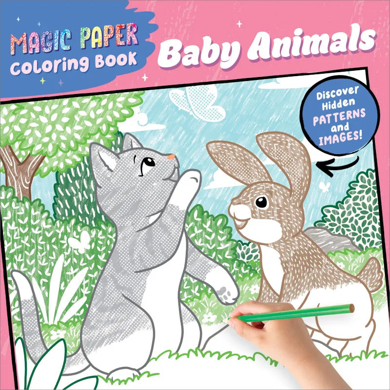 Magic Paper Coloring Book- Baby Animals