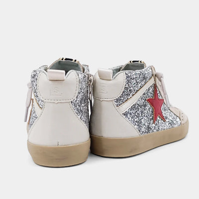 Silver Glitter Paulina Kids Shoes