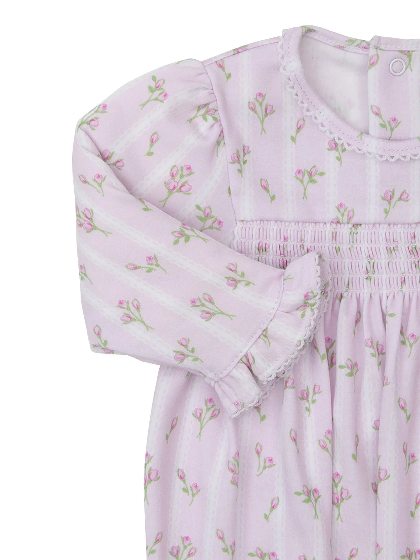 Ribbon Stripe Bouquets Smocked Sack