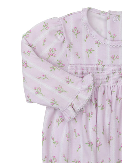 Ribbon Stripe Bouquets Smocked Sack