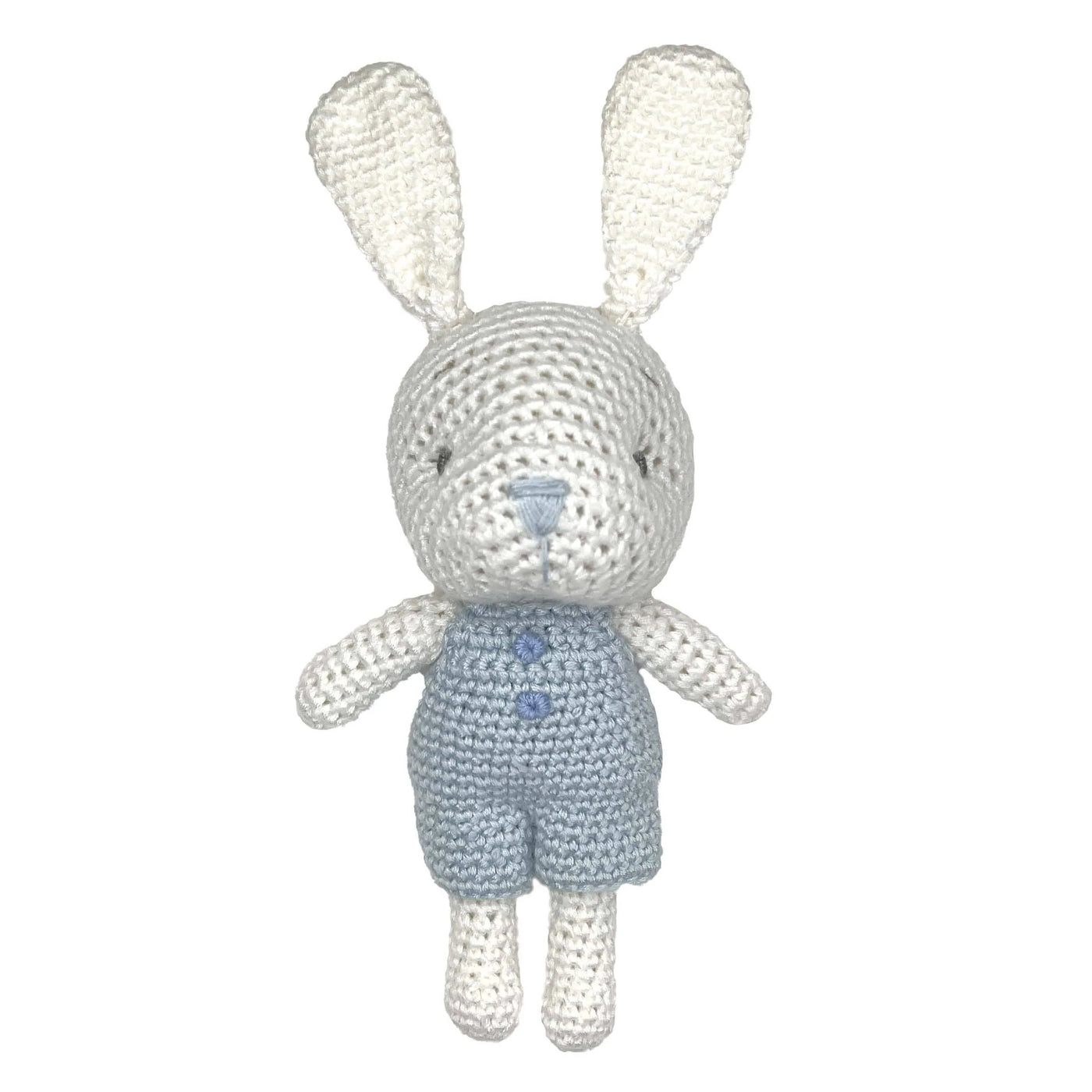 Bunny Bamboo Crochet Rattle in Blue