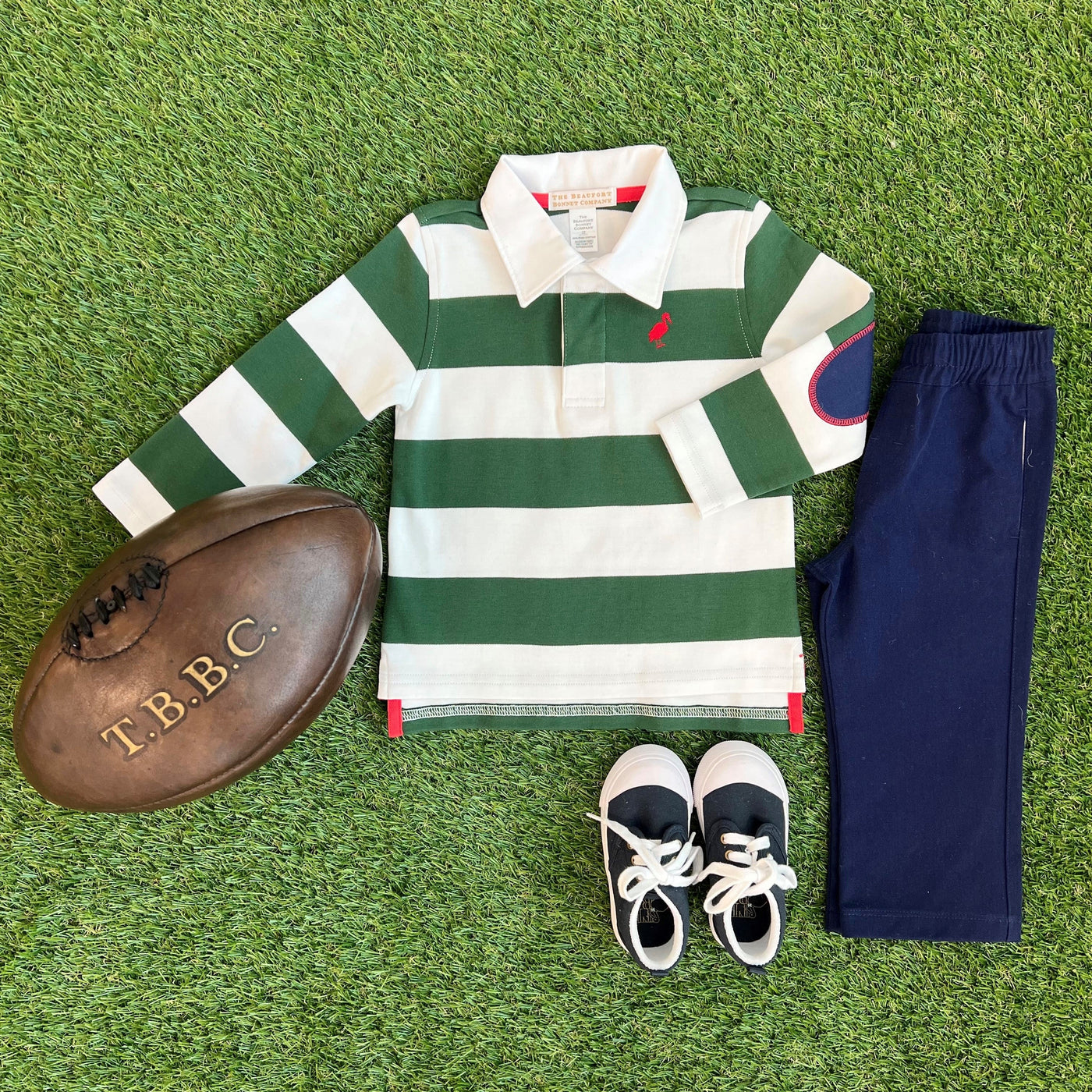 Grier Green Stripe Rollins Rugby Shirt
