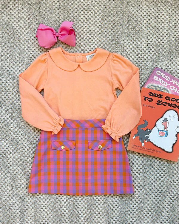 Autumn Punch Plaid Perrin Pocket Skirt (Velveteen)