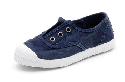 Washed Navy (Azul Oscur) Canvas Laceless Sneakers