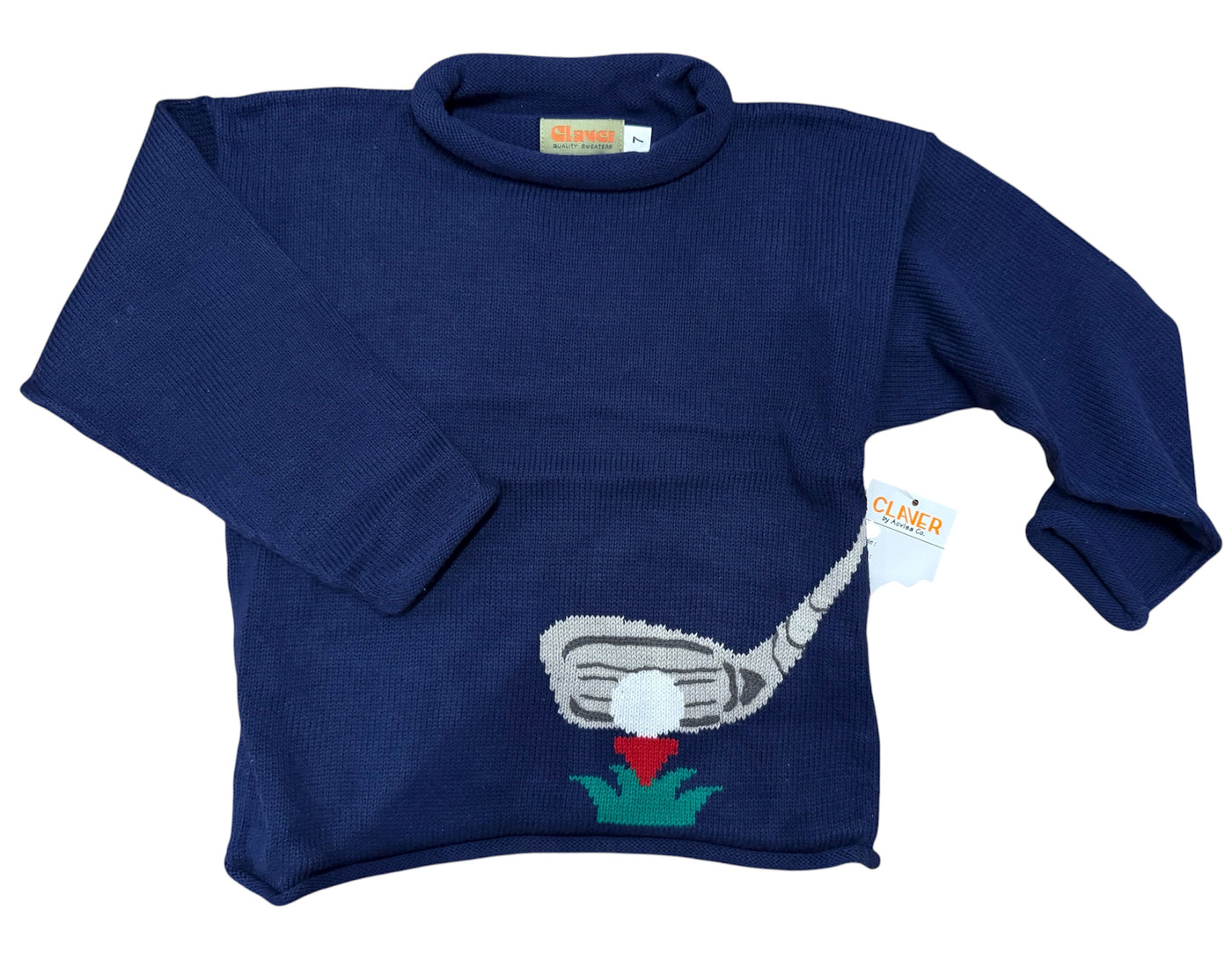 Dark Royal Golf Club with Golf Bag Rollneck Sweater