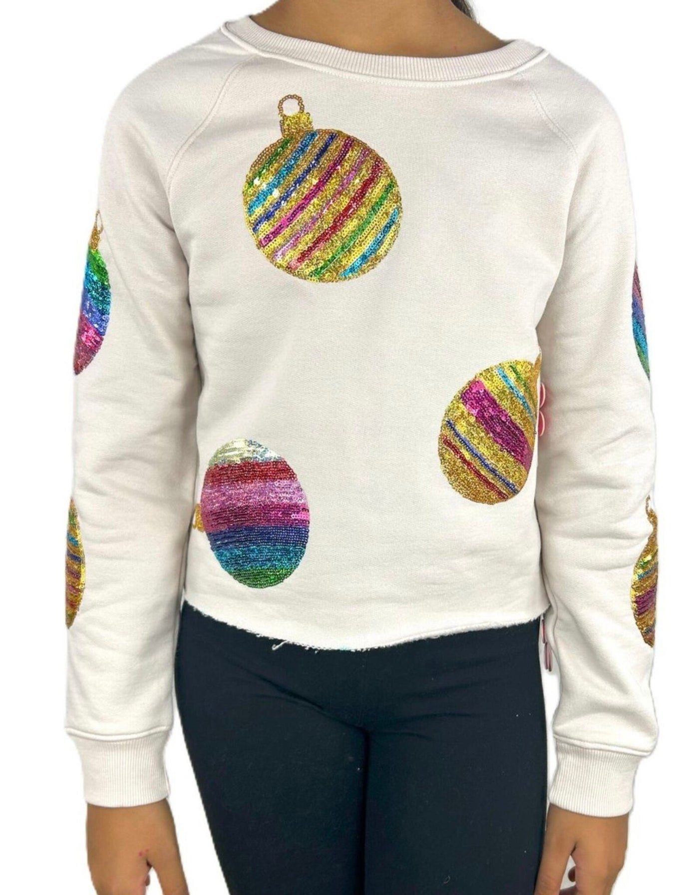 All Over Sequins Ornament Sweatshirt