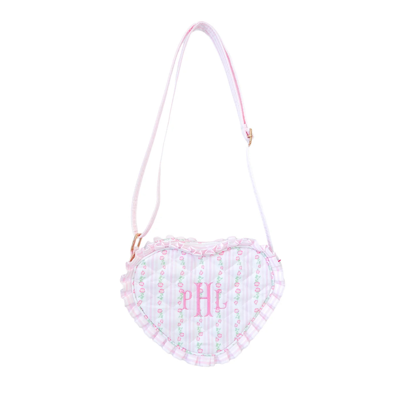 Quilted Floral Heart Purse