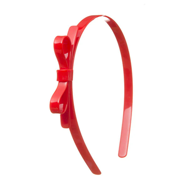 Red Thin Bow Headband