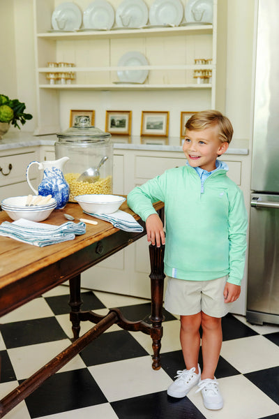 Grace Bay Green with Beale Street Blue Stripe Prepletic Hayword Half Zip