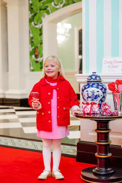 Richmond Red Bows with Microdots Kendall Quilted Coat