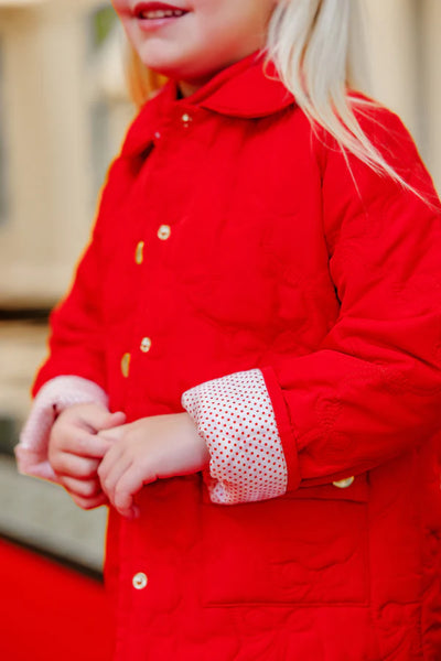 Richmond Red Bows with Microdots Kendall Quilted Coat