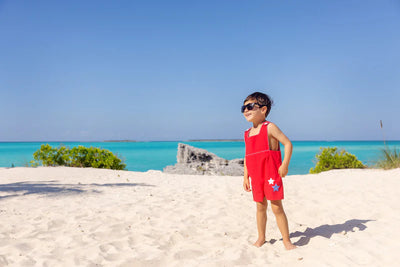 Richmond Red with Lawn Party Plaid & Stars Embroidery John Fitzgerald Jon Jon