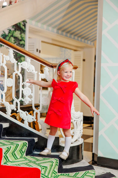 Richmond Red Betts Bow Dress (Velveteen)