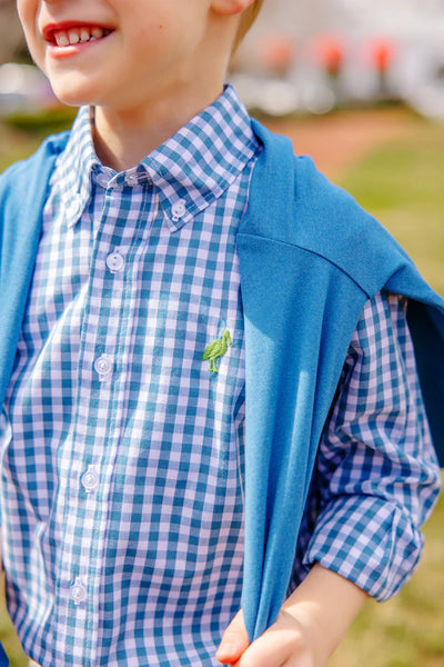 Barnsley Blue Gingham Dean's List Dress Shirt