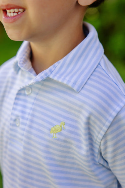 Buckhead Blue Stripe Prim and Proper Polo