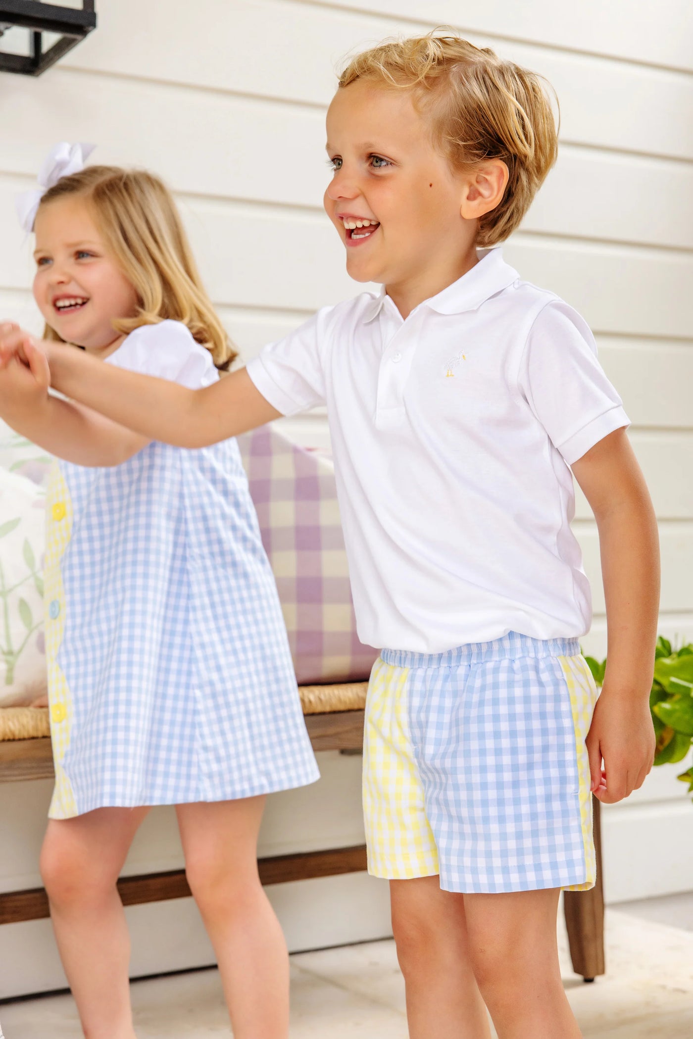Buckhead Blue Gingham and Lake Worth Yellow Gingham Sheffield Shorts