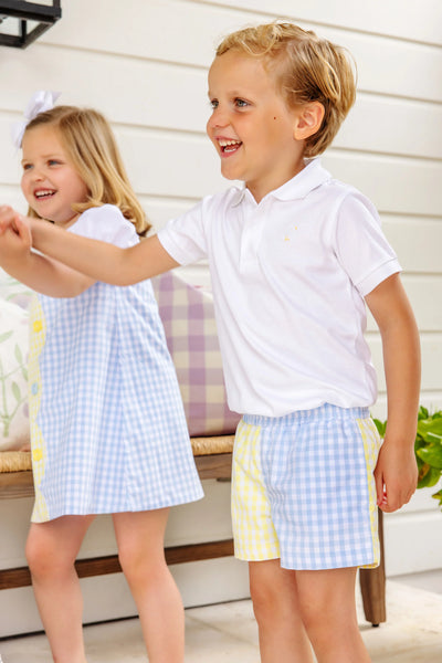 Buckhead Blue Gingham and Lake Worth Yellow Gingham Sheffield Shorts