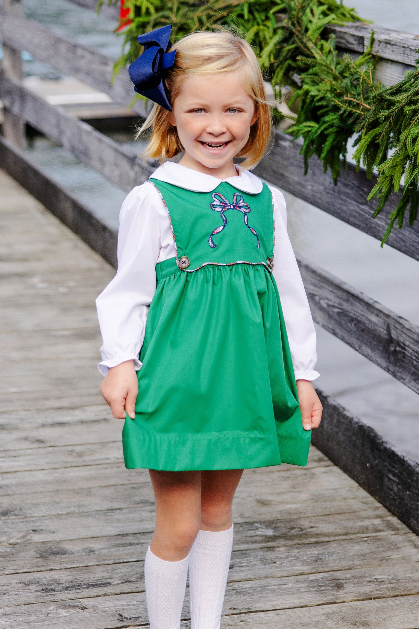 Kiawah Kelly Green with Merritt Park Plaid Brady Button-In Dress