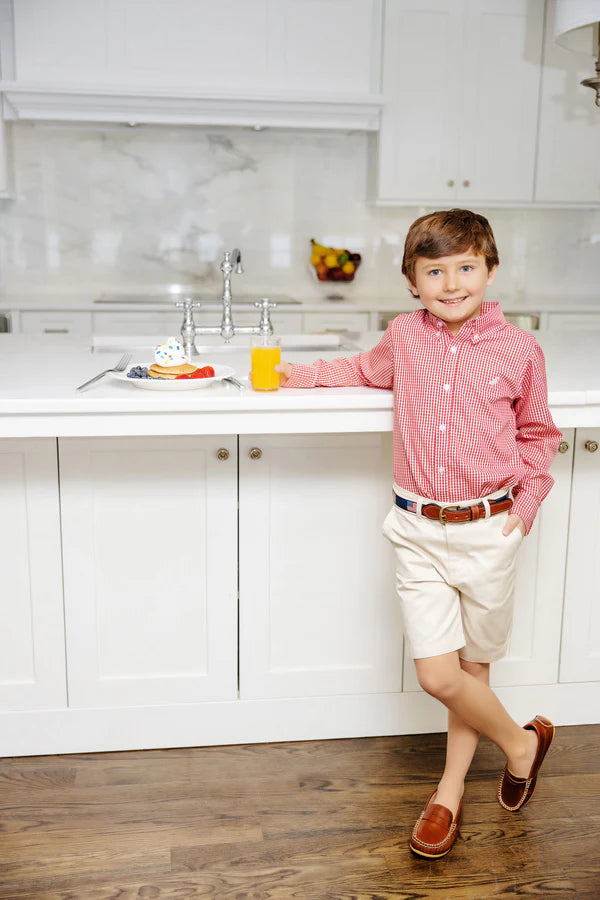 Richmond Red Mini Gingham Dean's List Dress Shirt