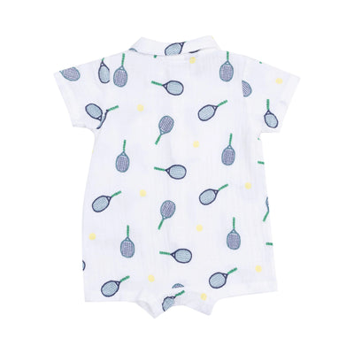 Tennis Button Down Polo Shortie