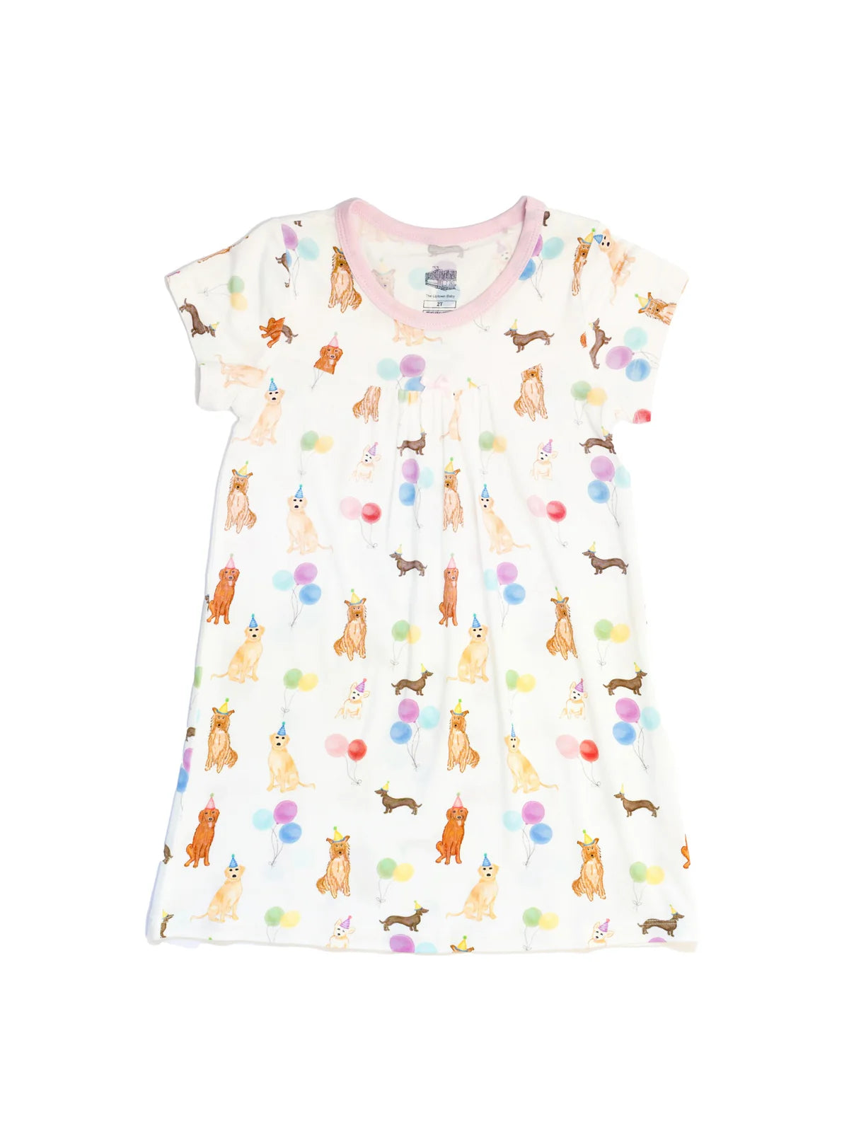 Pink Party Dogs Bamboo Night Dress