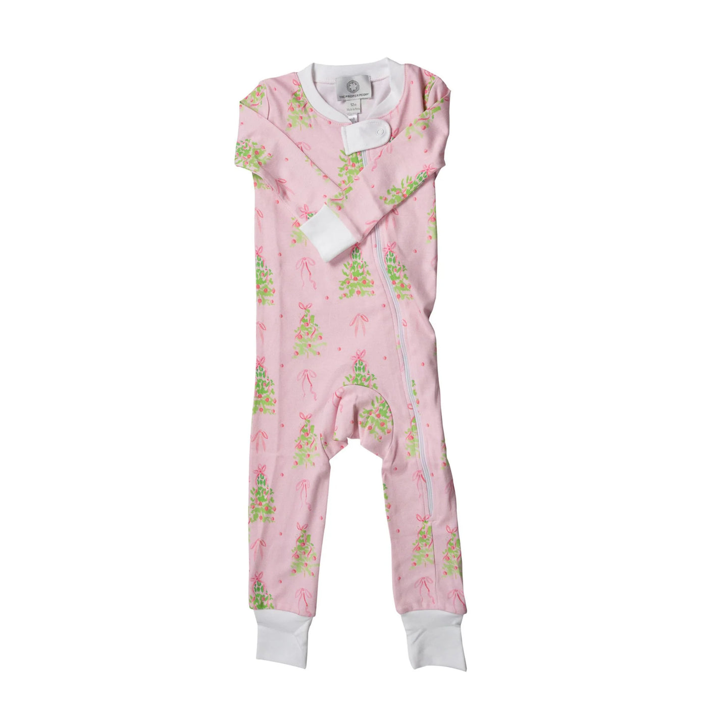 Pink Tinsel Zipper Footie
