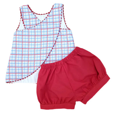 Patriotic Plaid Sammy Bloomer Set