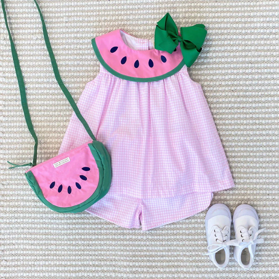 Greenbrier Gingham Watermelon Sleeveless Tabitha's Teacher's Pet Set