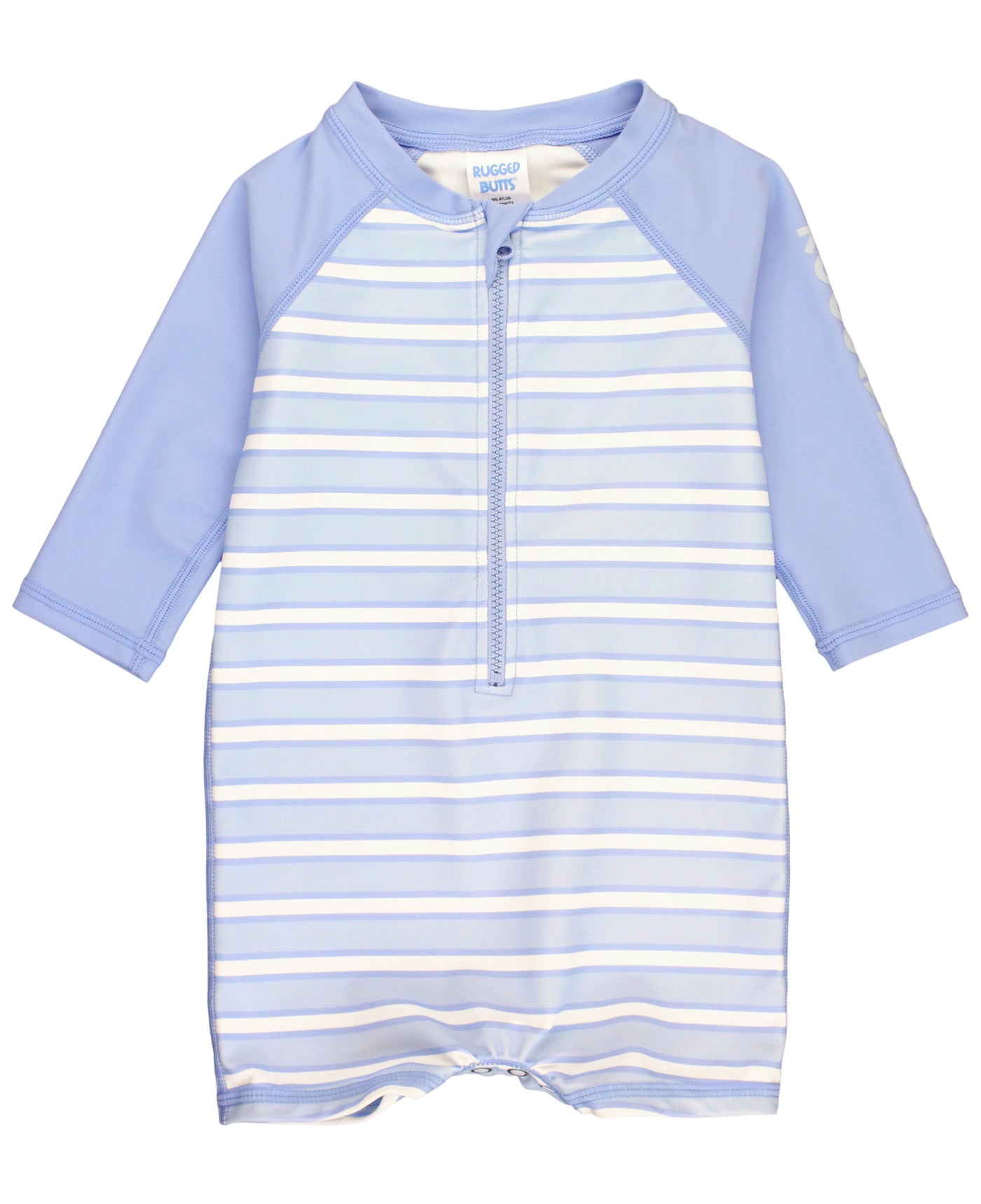 Periwinkle Blue and Windsurfer Stripe Boys Long Sleeve One Piece Rash Guard