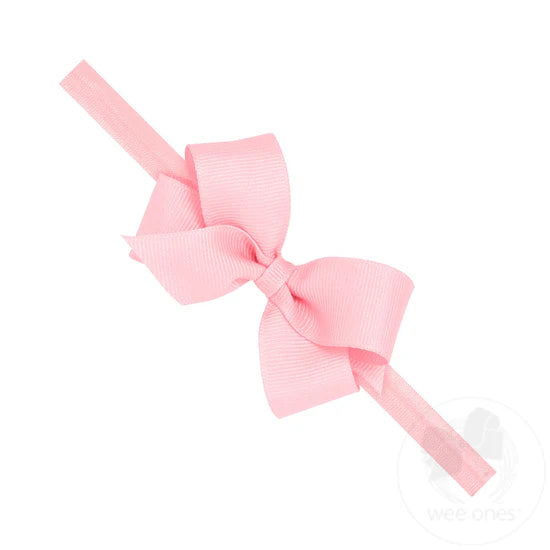 Mini Grosgrain Bow on Matching Band (3 colors)