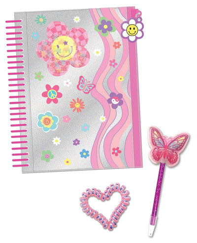 Groovy Flower Journal with Pouch