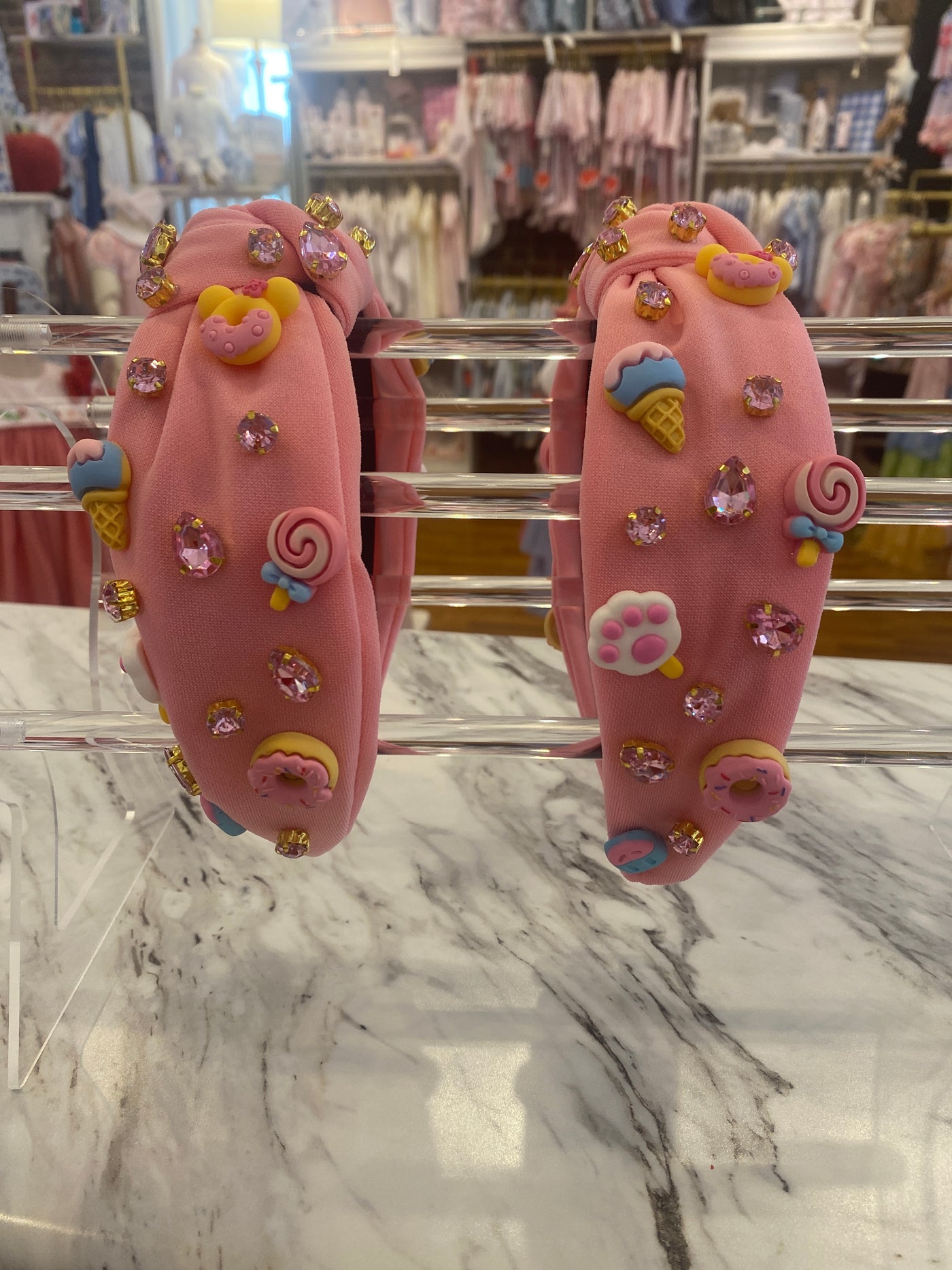 Pink Beaded Disney Headband