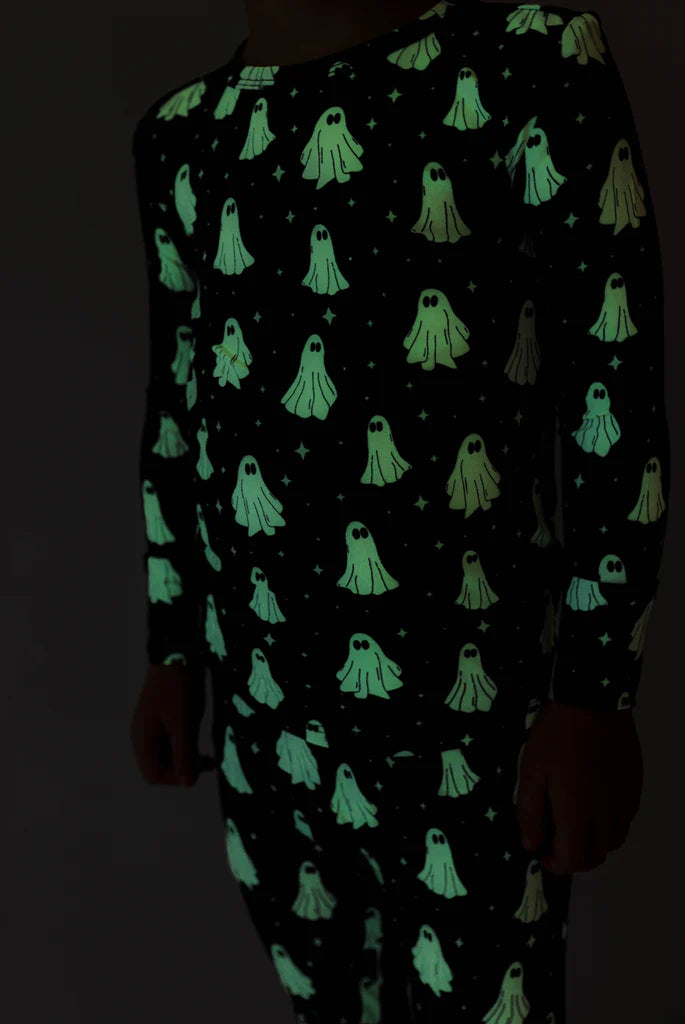 Ghostly Long Sleeve Basic Pajama (Glow in the Dark)