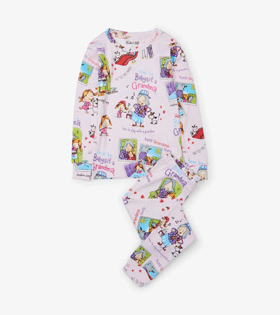 How to Babysit a Grandma Long Sleeve Pajama Set with Book