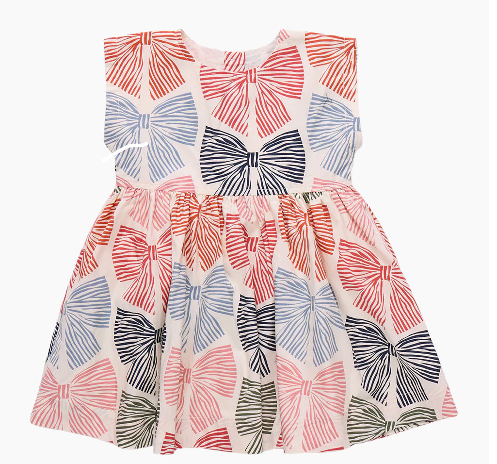 Multi Striped Bows Adaline Dress