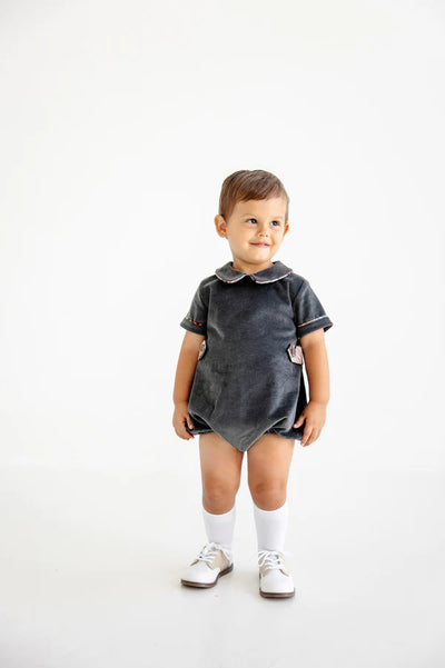 Grandison Rd. Gray with Charlie Place Plaid Brentley Bubble (Corduroy)