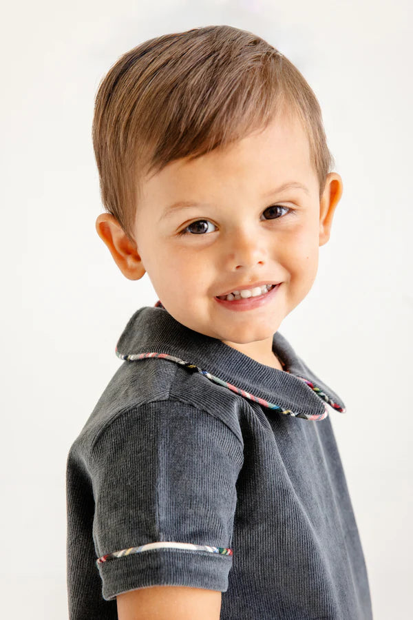 Grandison Rd. Gray with Charlie Place Plaid Brentley Bubble (Corduroy)